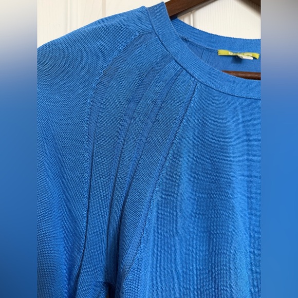 Gianni Bini Blue Lightweight Crewneck Long Sleeve Knit Women’s Sweater - Picture 2 of 11